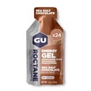 GU Energy Roctane Ultra Endurance Energy Gel, Vegan, Gluten-Free, Kosher y Dairy-Free On-The-Go Sports Nutrition for Running, Biking, Hiking or Skiing, Sea Salt Chocolate, 24-Count