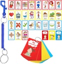 27 Autism Tarjetas de Comunicación Ayuda Visual Consejo de Comunicación No verbal Delay Feelings Emotions Flash Cards Autism Special Needs Cue Cards Language Learning Toys for Kids Children Adults