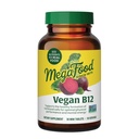 MegaFood Vitamina Vegana B12, Suplemento Vitamina B con vitamina B6, vitaminas B12 y ácido fólico, apoya la producción de energía celular, sistema nervioso Salud " Función cardiovascular - 30 Tabletas