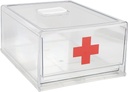 Organizador de gabinete de medicina Empty Medicine Storage Box for Cabinet Plastic Drawer First Aid Clear Stackable Medicine Bottle Organizer for First Aid, Medical Supplies and Medication Storage