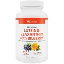 ML Naturals Premium Lutein " Zeaxanthin with Bilberry 120 Vegetable Capsules. Lutein 40 mg, Zeaxanthin 5 mg, y Bilberry 100 mg. Calidad Premium. Ojos saludables " Visión, NSF-Certified " CGMP-Compliant
