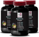 Beneficios de Berry - RESVERATROL COMLEX - Elderberry Power, Daily Antioxidants, Blueberry Power, Flavorful Boost, Noni Blend, Goji Berry Power, Nutritional Support, Acai Berry Strength 3 Bottles 180Caps