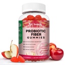 Totaria 9-en-1 Gummies de fibra probiótica para adultos &amp; adolescentes 16G fibra por ser, suplemento de fibra de Psyllium con 5 millones de francos CFU Bacillus Coagulans, Inulin, ACV for Digestive & Gut Wellness - 60 Gummies