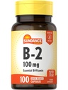 Sundance Vitamina B-2 tención 100mg tención 100 Capsules ← Esencial Suplemento de Vitamina ← No GMO y Fórmula Libre Gluten