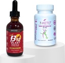 Bricker Labs B-12 Blast Vitamina Líquida B-12 + 7-Keto DHEA Metabolite 50 mg - Vida activa: Energía y Gestión de Peso Suplemento Agrupaciones