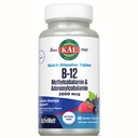 KAL Vitamina B12 Methylcobalamin y Adenosylcobalamin 2000 mcg ActivMelt, B12 Energy Supplements, Metabolism, Nerve, Red Blood Cell Support, High Absorption, Natural Berry, 60 Serv, 60 Micro Tablets