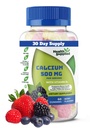 Calcio 500mg con vitamina D3 1000 UI Gummies ← Suplemento dietético diario ← Bone Strength, Growth, Teeth  durable for Adults, Adolescentes, Kids ← Great Tasting Natural Berry Flavor Vitamin Gummy
