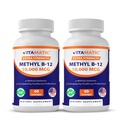 Vitamatic Methyl Vitamin B12 (Methylcobalamin) 10,000 mcg (10mg) 60 Lozenges - Fuente Superior de Vitamina B12 (2 Pack)