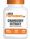 BulkSupplements.com Cápsulas de Extracto de Arándano - Suplementos de Arándano para Mujeres, Suplemento Herbal - Vegan & Gluten Gratis, 1 Cápsula por Serving (500mg), 240 Conde (Pack of 1)