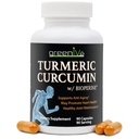 Curcumina de Turmérica Verde con BioPerine 90 cápsulas con curvatura 46X Absorción Superior