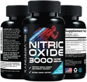Extra Strength Nitric Oxide Suplemento 3X Strength L Arginine, Citrulline Malate, AAKG, Beta Alanine - Premium Muscle Support Nitric Booster - Natural Energy & Heart Health Support - 240 cápsulas