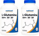 Nutricost L-Glutamina 800mg, 180 cápsulas (2 botellas)