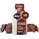 GU Energy Original Sports Nutrition Energy Gel, Vegan, Gluten-Free, 8-Count Tri-Berry y Chocolate Outrage Sabores con Aminoácidos y Electrolitos