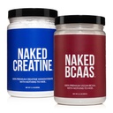 Nuked Puro Creatine Monohydrate 100 Servings + 100 Servings Unflavored Naked BCAAs Vegan Bundle