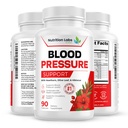 Apoyo a la presión sanguínea " Suplemento cardiovascular de salud cardíaca W/Hawthorn, Hibiscus. Nitric Oxide Support for Normal Blood Pressure Support W/Vitamin B12 &amp; Folic Acid. Suplementos de ajo. 90 TC