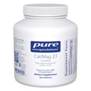 Encapsulaciones puras Cal/Mag (Malato) 2:1 - Calcio &amp; Magnesio (Malato) - Suplemento de salud ósea* - Absorción óptima - Vegan & Gluten Gratis - 180 cápsulas