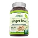Herbal Secrets Ginger Root 550 mg Por Serving, 250 Veggie Capsules Suplemento ← Non-GMO Silencio Gluten Free ← Made in USA