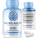 MaxLife Naturals Neuro NACET N-Acetyl L-Cysteine – 60 cápsulas, 20x Más Bioavailable Glycine NAC Suplemento N-Acetil Cysteine Ethyl Ester con Selenium, 10x Glutathione Boost for Brain &amp; Lung Support