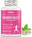 Multivitamínico para Mujeres con 39 Nutrientes Claves, Vitaminas Esenciales, Minerales, Hierba Cuerno, Maca, Yam Salvaje, Cierre Rojo, Arándano, Arginina, Suplemento Herbal 60 cápsulas Vegan TENIDO 1 Mes de Suministro