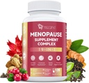 Suplementos de la menopausia para las mujeres, 10 millones de francos CFU Probiótico, 19-in-1 Multivitamin reducidaAshwagandha Extracto, DIM, Saldo hormonal, Soporte Flashes calientes, Suelos nocturnos, Mood, sueño permanenteVegan, 120 cápsulas