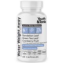 Jóvenes " Tonic Natural Water Weight Away – Herbal Diuretic Pills for Bloating, Water Retention " Swelling Support for Women " Men - 60 Caps with Dandelion, Potassium, Green Tea &amp; Apple Cider Vinegar