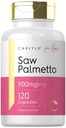 Carlyle Saw Palmetto for Women 900mg TEN 120 Capsules TEN Full Spectrum Extract Supplement TEN Non-GMO, Gluten Free Supplement TEN for her