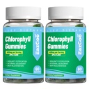 2 Pack Chlorophyll Gummies for Body Odor Deodorant*, Sugar Free Chewable Chlorophyll for Immune Support Women Vegan Non-GMO, 120 Conde