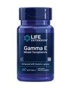 Extensión de vida Gamma E Tocopherols mixed, envejecimiento saludable, suplemento de vitamina E, mejorado con lignanos sésamo, libre de gluten, no GMO, 60 softgels