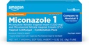 Cuidado básico Miconazol Nitrato Vaginal Insertar 1200 mg y Miconazol Nitrato Crema 2 Combinación Infección vaginal de levadura, Blanco, 0.32 onza (Pack of ), 1 Conde
