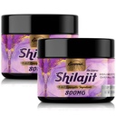 800Mg Shilajit Puro Himalaya Orgánica, Shilajit Resin Máxima Potencia Oro Grado, Shilajit Suplemento con 8 en-1 Natural Blend &amp; 85+ Trace Minerals for Women, Energy &amp; Immunity,60 Grams(2 Packs)