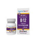 Fuente Superior No Shot Vitamin B-12 Methylcobalamin 10000 mcg, B-6 ' Folic Acid 1200 mcg - Apoya Cerebro & Corazón Salud - Ayudas Niveles de Energía Natural - 30 Tabletas de Dissolación Sublingual