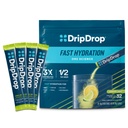 DripDrop Hydration Packets - Lime de limón - Single Serve Electrolytes Powder Drink Mix - Non-GMO, Gluten Free, Vegan - 32 Sticks