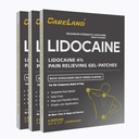 CARELAND Lidocaine Gel Patch, 18 Conde Maximum Strength Pain Patches for Muscle Relief in Neck Knee Back and Shoulders Unscented Numbing Patch for Soothing Nerves, Joints