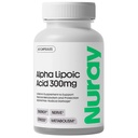 Nuray Alpha Lipoic Acid 300mg - Suplemento Antioxidante para el envejecimiento saludable, apoya la producción de energía, función adecuada del nervio, metabolismo - 60 cápsulas vegetarianas, suplemento dietético libre de gluten