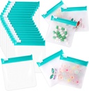 24 Pcs Travel Pill Packets Pill Pouch Bags Reutilizable Zippered Medicine Bag Set Self Sealing Clear Plastic Medicine Organizer with Slide Lock Lunes to Sunday Pill Baggies for Pills Small Items Storage