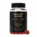 Vitaminas de las niñas negras - Pelo, Esquí y uñas Gummies con biotina (6000 mcg), zinc, gelatina libre, vitamina A y vitamina E - libre de gluten. Hecho en los EE.UU. (Passion Fruit, 60 Cuenta) 30 Day Supply