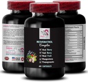 Blueberry Balance - RESVERATROL COMLEX - Beneficios de Berry, Boost Natural, Propiedades Antioxidantes, Energía diaria, Noni Blend, Fuerza de granada, Estilo de vida activo, Boost 1 botella 60 cápsulas