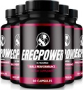 (5 Pack) ErecPower for Men, Official ErecPower Pills, Natural Male Supplement to Fuel Energy and Support General Health, Erec Power for Performance, Review (300 Capsules)