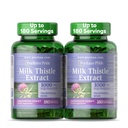 Puritan's Pride Milk Thistle Silymarin 4:1 Concentration Extract 200mg (1000 Mg Equivalent) Suplemento dietético para el soporte del hígado, 6 Month Supply, 180 Cuenta 2-Pack