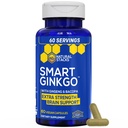 NATURAL STACKS Ginkgo Biloba Suplemento con 200 mg Panax Ginseng & 200mg Bacopa Monnieri - Suplementos cerebrales para la memoria y el foco - Korean Ginseng for Brain Health Support - 60 Ginkgo Biloba Capsules