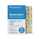 VitaMedica Bromelain &amp; Quercetin Supplement - 500mg Bromelain 250mg Quercetin - 2400 GDU para la inmunidad, soporte conjunto, inflamación y recuperación del músculo - 20 cápsulas Vegan - 5 días de suministro