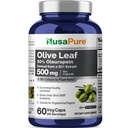 NusaPure Hoja de Oliva 50:1 Extracto, 500 mg Equivalente a 25.000 mg - 50% Oleuropeina Vegan/Vegetariano - Super Fuerza Sin Petróleo 60 cápsulas