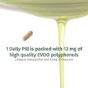 OleocanTM Capsules - 90 Day Supply - Premium EVOO Polyphenol Supplement - 3.5mg of Oleocanthal and 3.5mg of Oleacein - Broad Spectrum