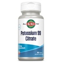 Citrato de potasio KAL 99mg, Equilibrio fluido y electrolito, Suplemento de potasio para el musculo, nervios y apoyo a la salud cardíaca, vegetariano, absorción aumentada, garantía de 60 días, 100 Serv, 100 Tabletas