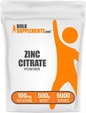 BulkSupplements.com Zinc Citrate Powder - Suplementos Zinc, Suplemento Mineral, para Immune Support - Gluten Free, 100mg por Serving, 500g (1.1 lbs) (Pack of 1)