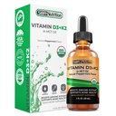 SBR Nutrition MAX Absorción, Vitamina D3 + K2 (MK-7) gotas líquidos con aceite MCT, sabor de menta, ayuda a soportar huesos fuertes y corazón saludable