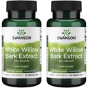 Swanson Maximum Strength White Willow Bark Extract-Promotes Joint Support & Muscle Relief-Standardized to 25% Salicin-Natural Supplement with No Stomach Irritation (60 Veggie Caps, 500mg Cada) 2 Pack