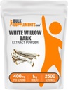 BulkSupplements.com Pólvora extractora de corteza blanca - Suplemento herbal, Pólvora de corteza de sauce blanco - Gluten Gratis, 400 mg por servidumbre, 1kg (2.2 libras) (Pack of 1)