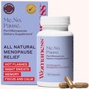 Suplementos de menopausia para mujeres - Perimenopause &amp; Menopause Hotflashes Relief, Night Sweats, Vaginal Dryness, Brain Fog &amp; Mood Support - Hormone & Estrogen-Free - 30 cápsulas