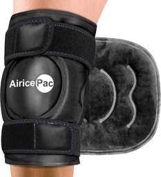 Empaquetado de hielo para el alivio del dolor de rodilla, tejido de gel reutilizable para lesiones, hinchazón, cirugía de sustitución de rodillas, terapia de compresión en frío para la artritis, tejido menisco y LCA, negro